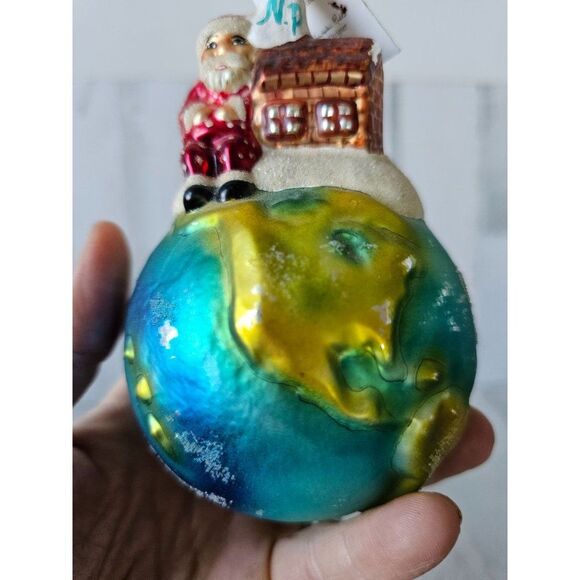 Radko Santa house sitting Earth world ornament vintage Xmas tree - Picture 3 of 11
